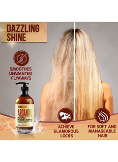 Pure Nature Lux Spa Moroccan Argan Oil Shampoo - Sulfate SLS Paraben Free Moisturizing Treatment for Women and Men - For All Types Including Curly, Dry, Damaged and Oily Hair - Hydrating and Nourishing - Salon Grade  - Image 4