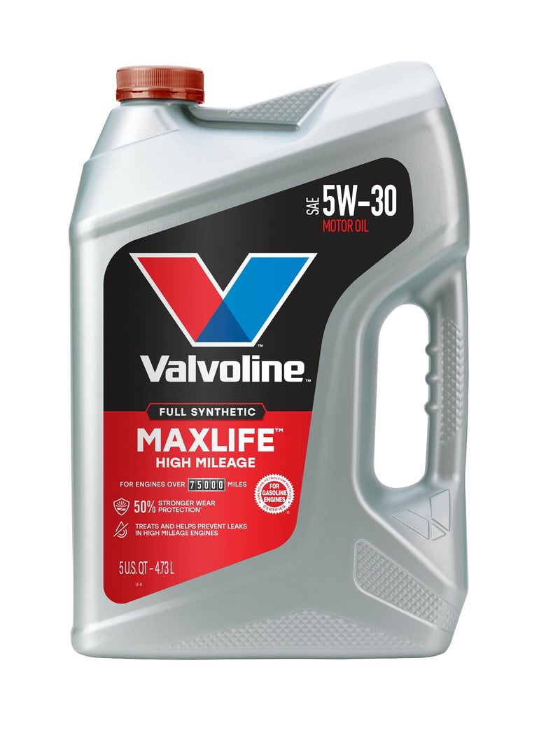 Valvoline زيت محرك فالفولين الاصطناعي بالكامل عالي المسافة بتقنية ماكس لايف 5W30 5 كوارت - Image 2