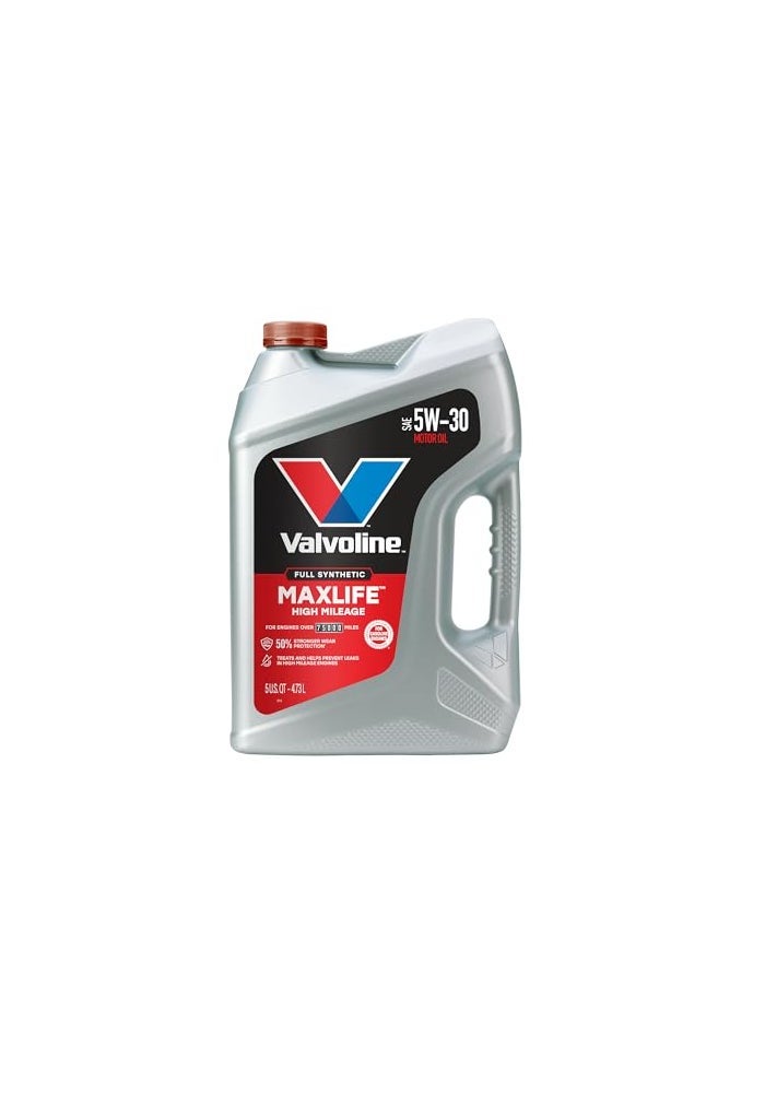 Valvoline زيت محرك فالفولين الاصطناعي بالكامل عالي المسافة بتقنية ماكس لايف 5W30 5 كوارت - Image 1