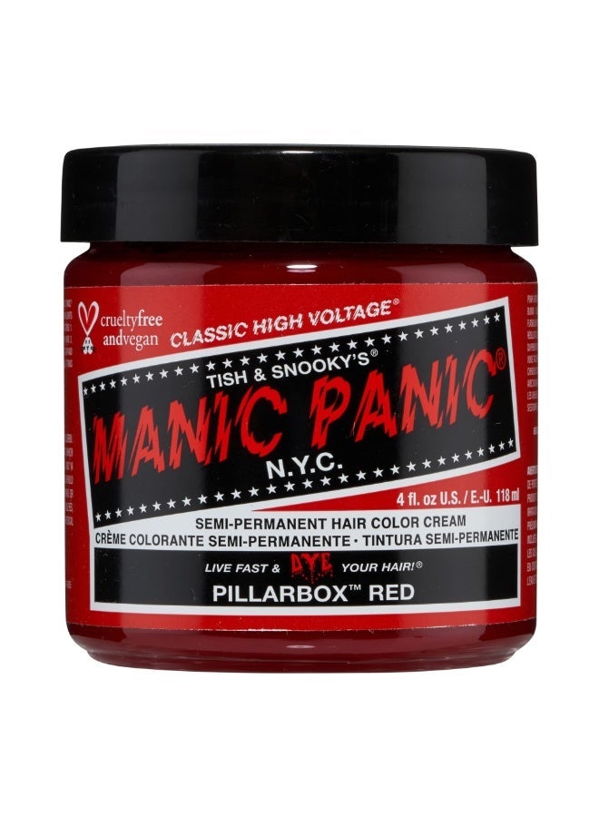 مانيك بانيك كريم صبغة الشعر شبه الدائمة "مانيك بانيك كلاسيك هاي فولتج" (Manic Panic Classic High Voltage) - لون أحمر "بيلار بوكس" (Pillarbox Red) - 118 مل - Image 1