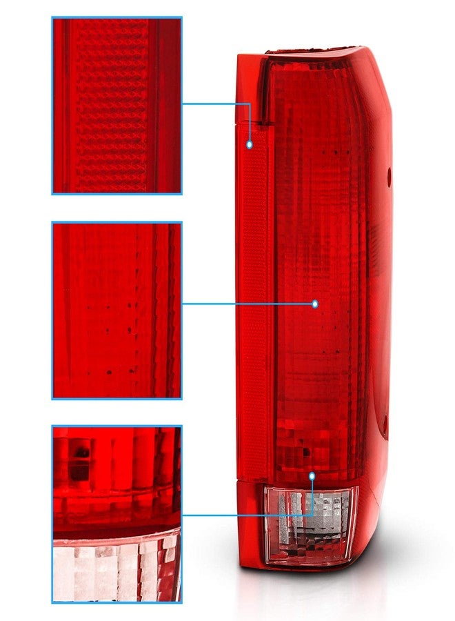 AmeriLite Red Replacement Tail Light Assembly Set for Ford Bronco / F150 F250 F350 Styleside Pickup - Driver and Passenger Side - Image 3