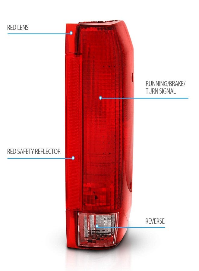 AmeriLite Red Replacement Tail Light Assembly Set for Ford Bronco / F150 F250 F350 Styleside Pickup - Driver and Passenger Side - Image 4