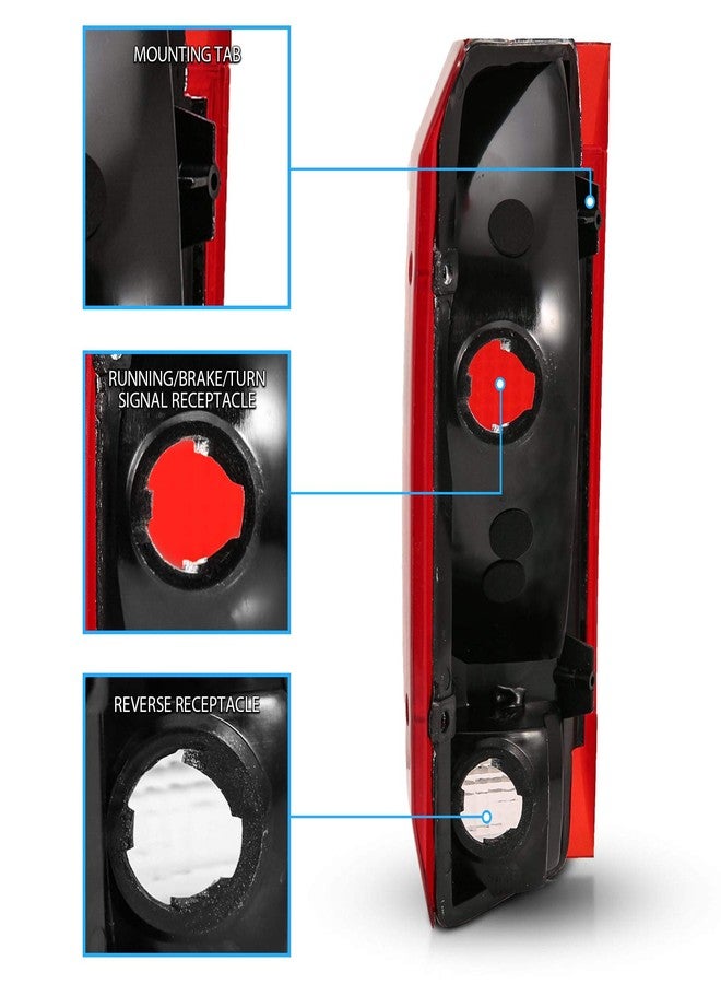 AmeriLite Red Replacement Tail Light Assembly Set for Ford Bronco / F150 F250 F350 Styleside Pickup - Driver and Passenger Side - Image 5