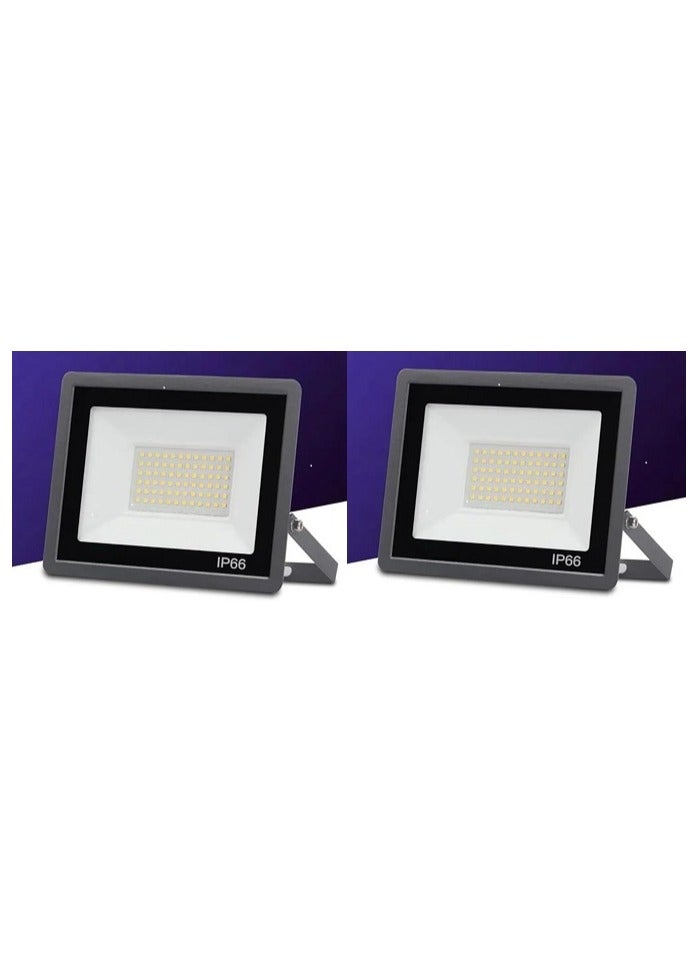 كشاف واجهه 50 وات، اضاءة صفراء، عدد 2 رفيع حجم صغير - Image 1