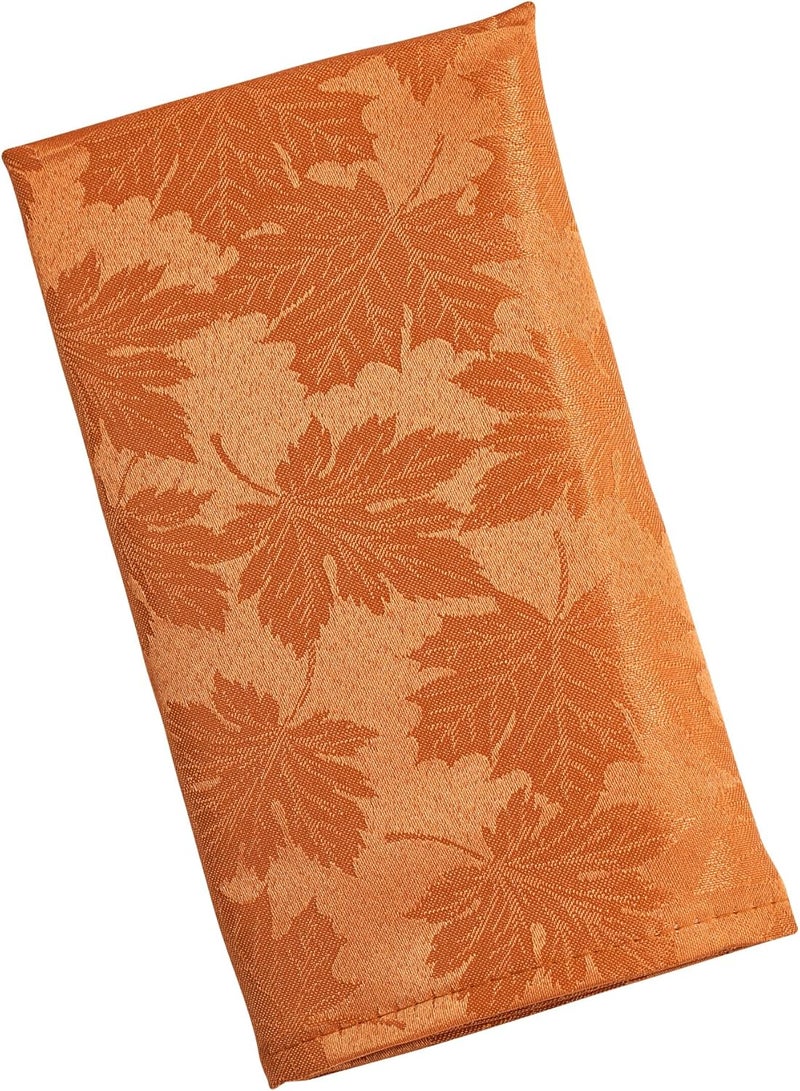Kadut Thanksgiving Napkins Maple Leaf Harvest Fall Cloth Napkins Amber 17x17 Inch Set of 4  Heavy Duty Fabric  Stain Proof Napkins for Harvest Holiday Fall Parties Christmas - Image 3