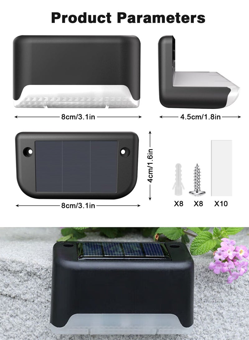 HomarKet Solar Deck Lights Outdoor, 10 Pack Waterproof LED Solar Lights for Stairs, Step, Fence, Railing, Yard and Patio - Image 5
