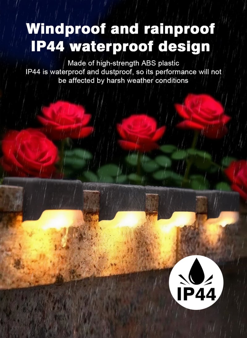 HomarKet Solar Deck Lights Outdoor, 10 Pack Waterproof LED Solar Lights for Stairs, Step, Fence, Railing, Yard and Patio - Image 2