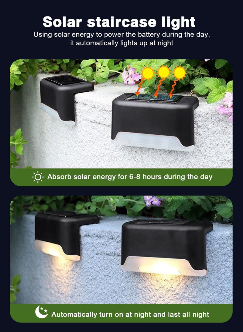 HomarKet Solar Deck Lights Outdoor, 10 Pack Waterproof LED Solar Lights for Stairs, Step, Fence, Railing, Yard and Patio - Image 3