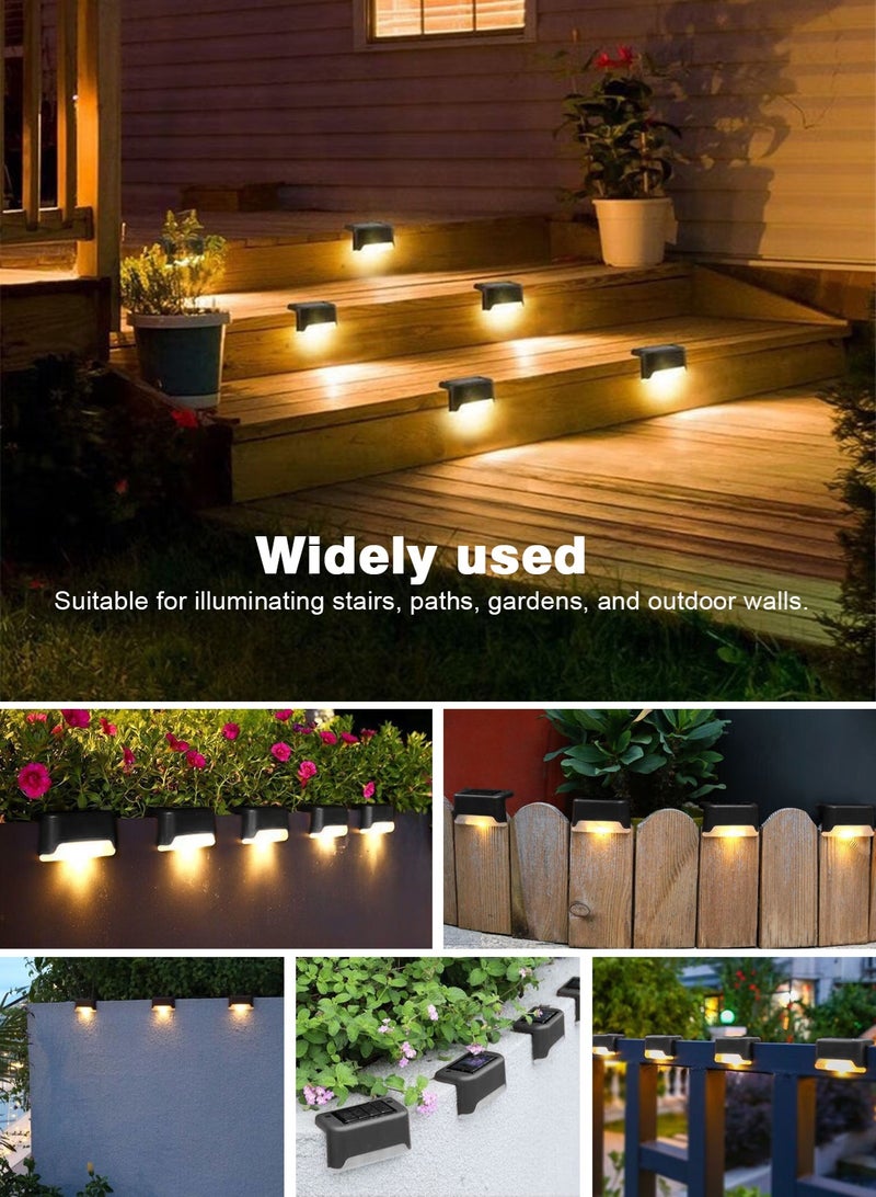 HomarKet Solar Deck Lights Outdoor, 10 Pack Waterproof LED Solar Lights for Stairs, Step, Fence, Railing, Yard and Patio - Image 4