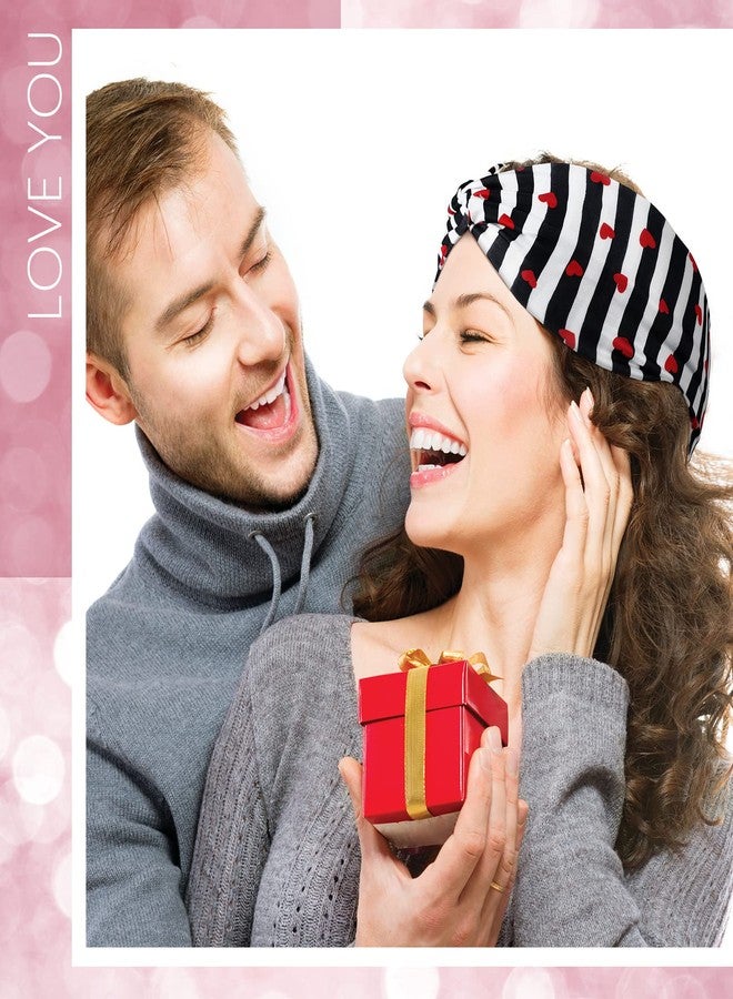 ميتلي مجموعة MTLEE مكونة من 12 قطعة من عصابات الرأس على شكل قلوب وردية اللون، عصابات رأس زهرية اللون، عصابات رأس مانعة للانزلاق، عصابات رأس مرنة، عصابات شعر عريضة، إكسسوارات شعر للنساء (بنقشة الحب). - Image 4