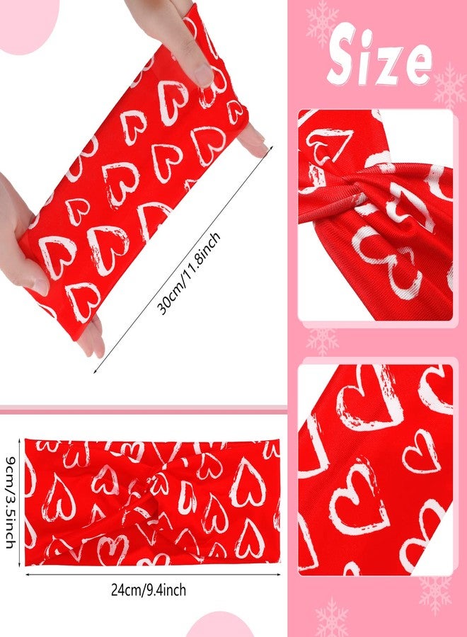 ميتلي مجموعة MTLEE مكونة من 12 قطعة من عصابات الرأس على شكل قلوب وردية اللون، عصابات رأس زهرية اللون، عصابات رأس مانعة للانزلاق، عصابات رأس مرنة، عصابات شعر عريضة، إكسسوارات شعر للنساء (بنقشة الحب). - Image 2