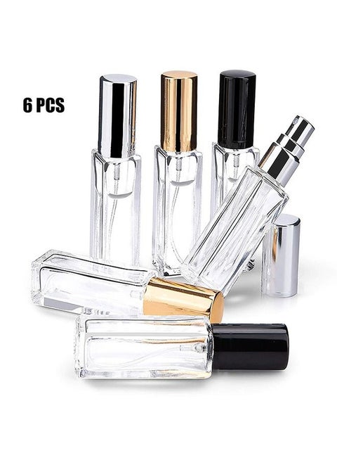 6 Pcs Refillable Empty Perfume Bottles 10ml, Mini No Leak Portable Travel Size Perfume Glass Bottles With Sprayer, Can Be Sprayed At Any Time During Business Trip or Travel