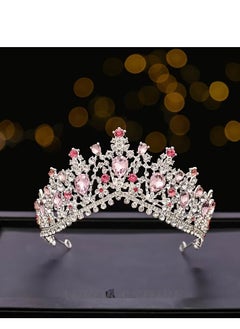 Generic Tiara Crown, Crystal Birthday Crown, Queen Crown, Baroque Wedding Crown, Silver Crystal Bride Tiara, Bridal Headpieces Rhinestone Hair Accessories for Women Girls Party Pageant 