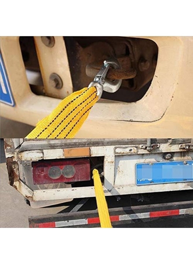 Car Towing Rope with Hooks, 3 Ton Load Capacity, Nylon Emergency Tow Strap for Vehicle Recovery and Roadside Use - Image 4
