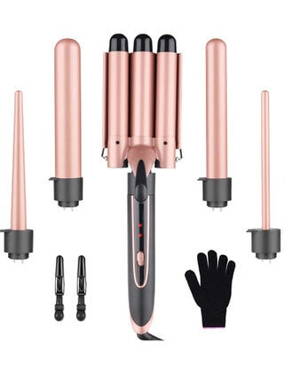 5 in 1 Curing Wand Set with Protective Glove,Hair Curler with 5 Interchangeable Curling Wand Ceramic Barrel(9-32mm), with LED Temperature Adjustment and Heat Up,Pink - pzsku/Z0AB0198DF5B43E7D8F36Z/45/_/1713340346/142e1b91-279b-49bc-9db8-551c4b381b1f