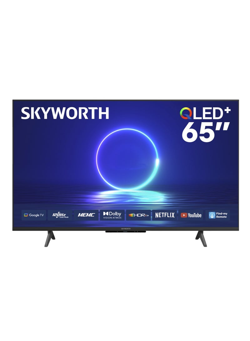 سكاي ورث 65" 4K QLED+ Smart TV, Filmmaker Mode, Eye Care, Google TV, Find My Remote, S AI Engine,120Hz Game Mode, Dolby Vision & Atmos, HDR10+, 65Q6800H, 2-Year Warranty 65Q6800H black - Image 1