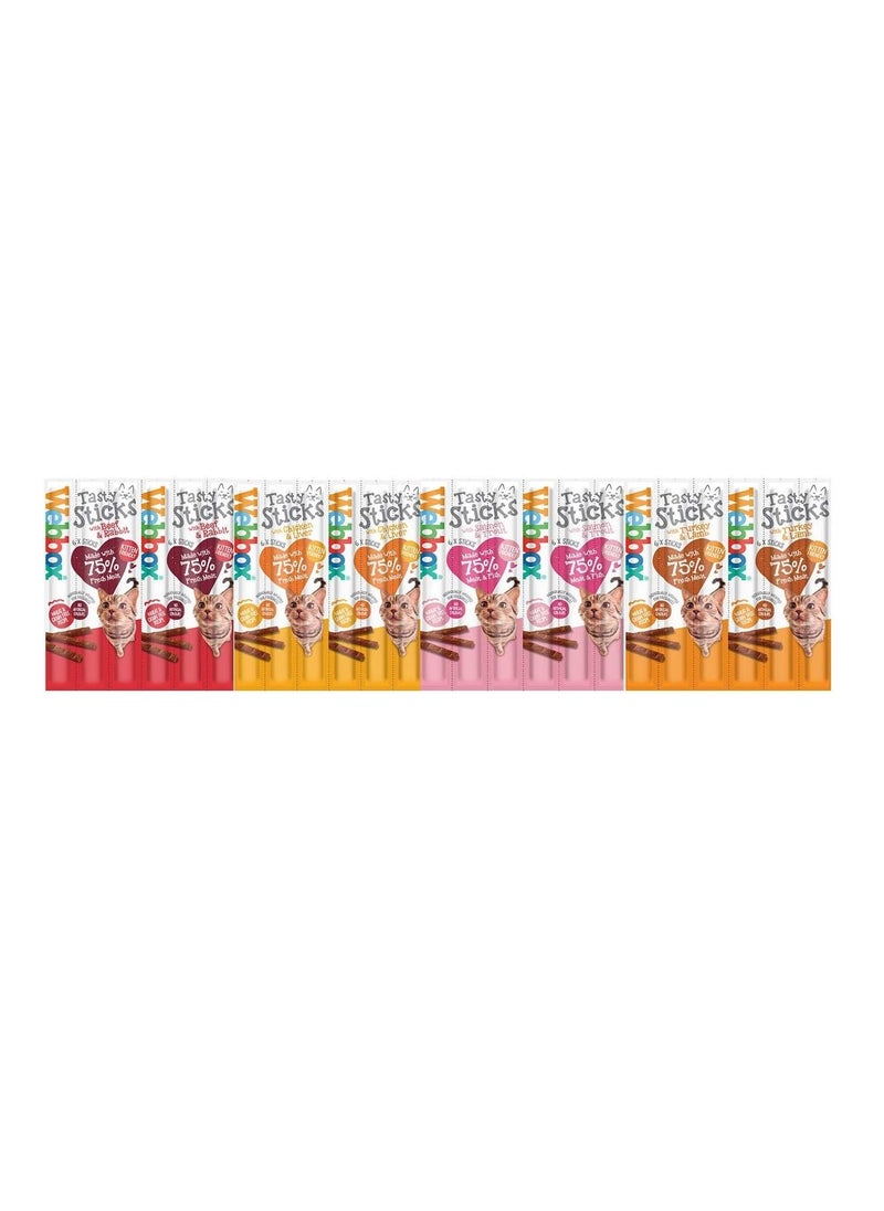 Webbox Cats Delight Variety 24 x 6 144 Sticks 