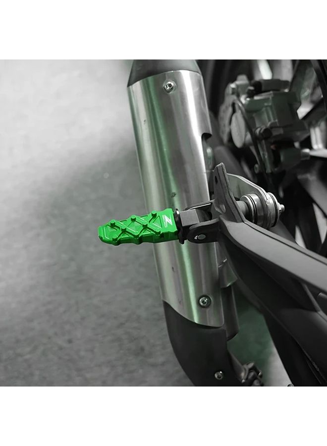 Red CNC Aluminum Adjustable Rear Footrest Pads for Kawasaki Z900 2017-2022 - Image 4