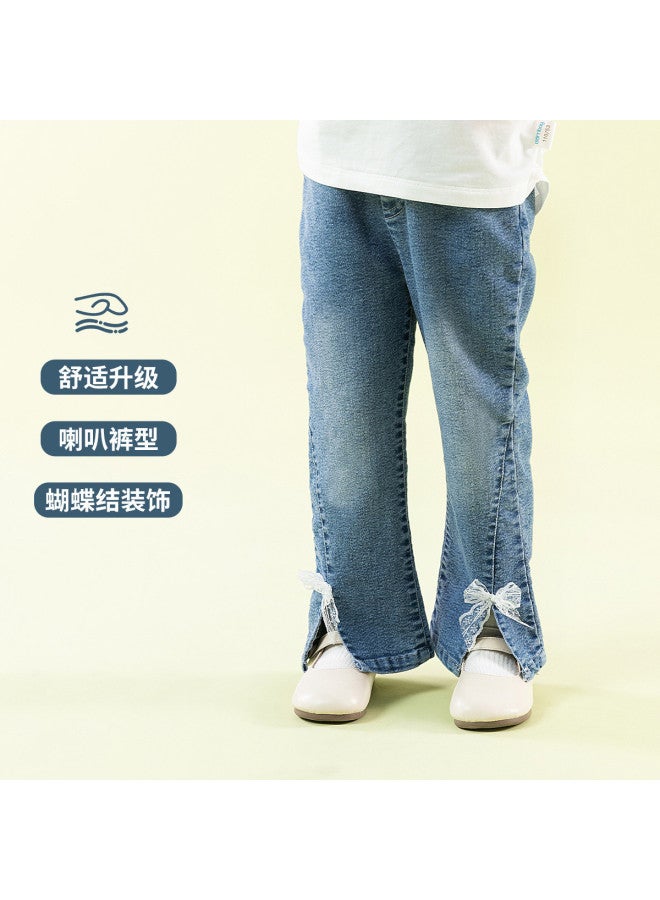Bornbay new Spring/autumn Style Girls' Pants - Fashionable Versatile Stretchy Washed Soft Jeans - Image 4