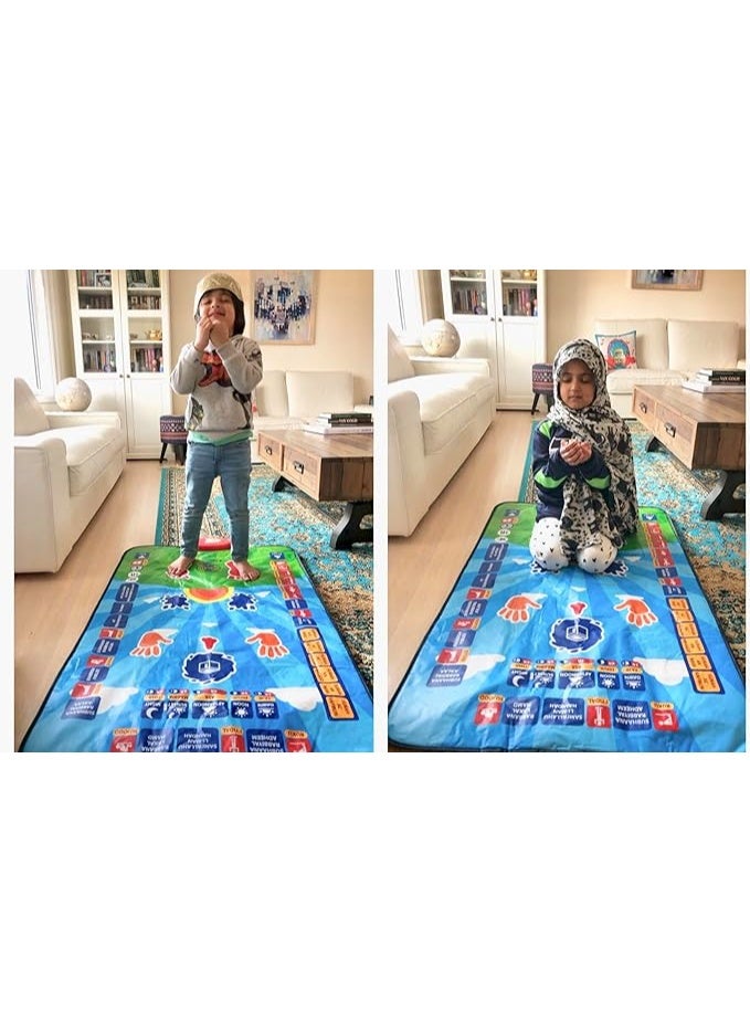 سجادة تعليم الصلاة الذكية للأطفال بـ7 لغات – تعليم ممتع وتفاعلي يغرس حب الصلاة في قلوب الصغار - Image 1