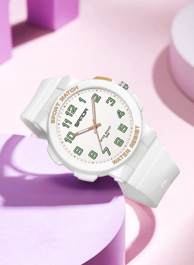 SYOSI Women Waterproof Nurse Watch Analog Watches LED Backlight Simple Watch Wrist Watch for Girls Womens - Image 2