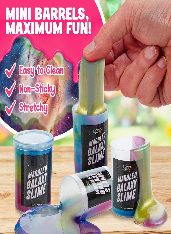 Playbees مجموعة من 6 قطع من سلايم جالاكسي من بلاي بيز، سلايم رخامي لزج على شكل وحيد القرن، هدايا حفلات للبنات والأولاد، لعبة سلايم فائقة النعومة قابلة للتمدد وغير لاصقة، مكافآت الفصل الدراسي، حقيبة هدايا محشوة - Image 5