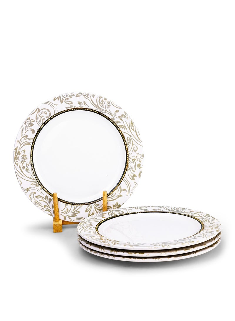 EDESSA Edessa Ceramic Elana 27Cm Round Dinner Plate, White (Set of 4)  - Image 2