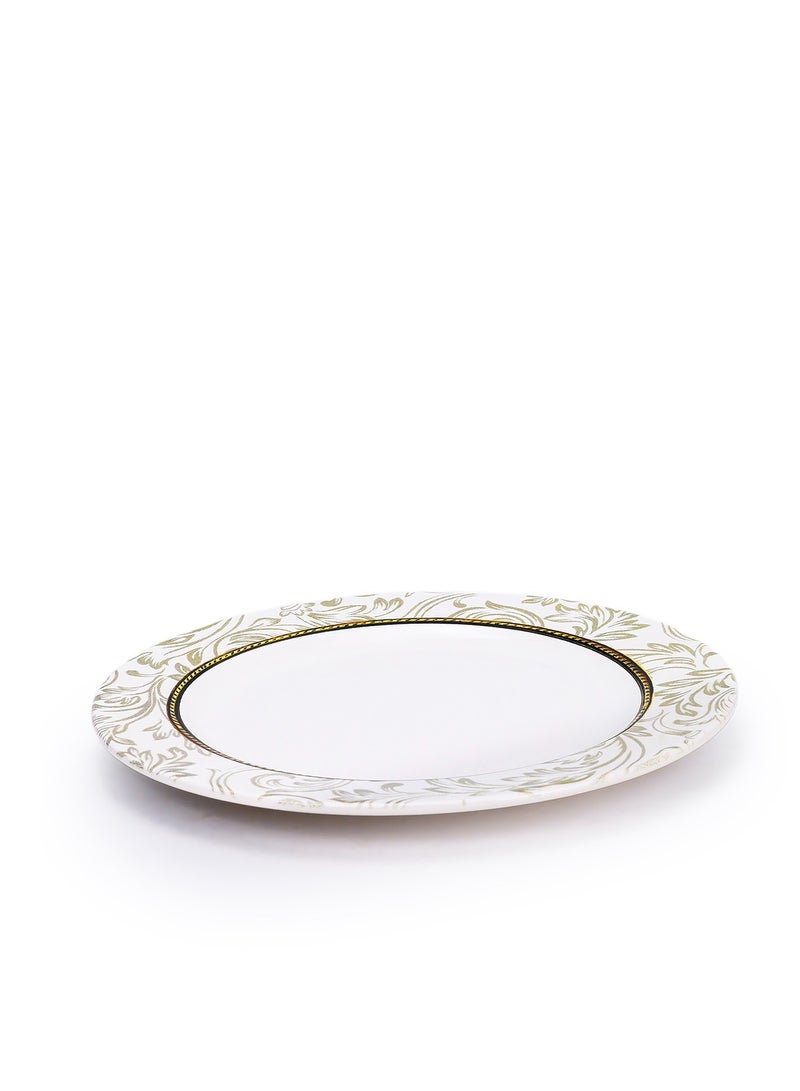EDESSA Edessa Ceramic Elana 27Cm Round Dinner Plate, White (Set of 4)  - Image 3