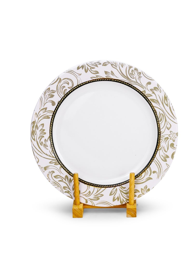 EDESSA Edessa Ceramic Elana 27Cm Round Dinner Plate, White (Set of 4)  - Image 4