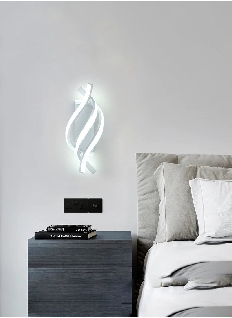 Goeco LED Indoor Wall Light 3 Strip Twist LED Aluminium Wall Light White 22W White Light  - Image 5