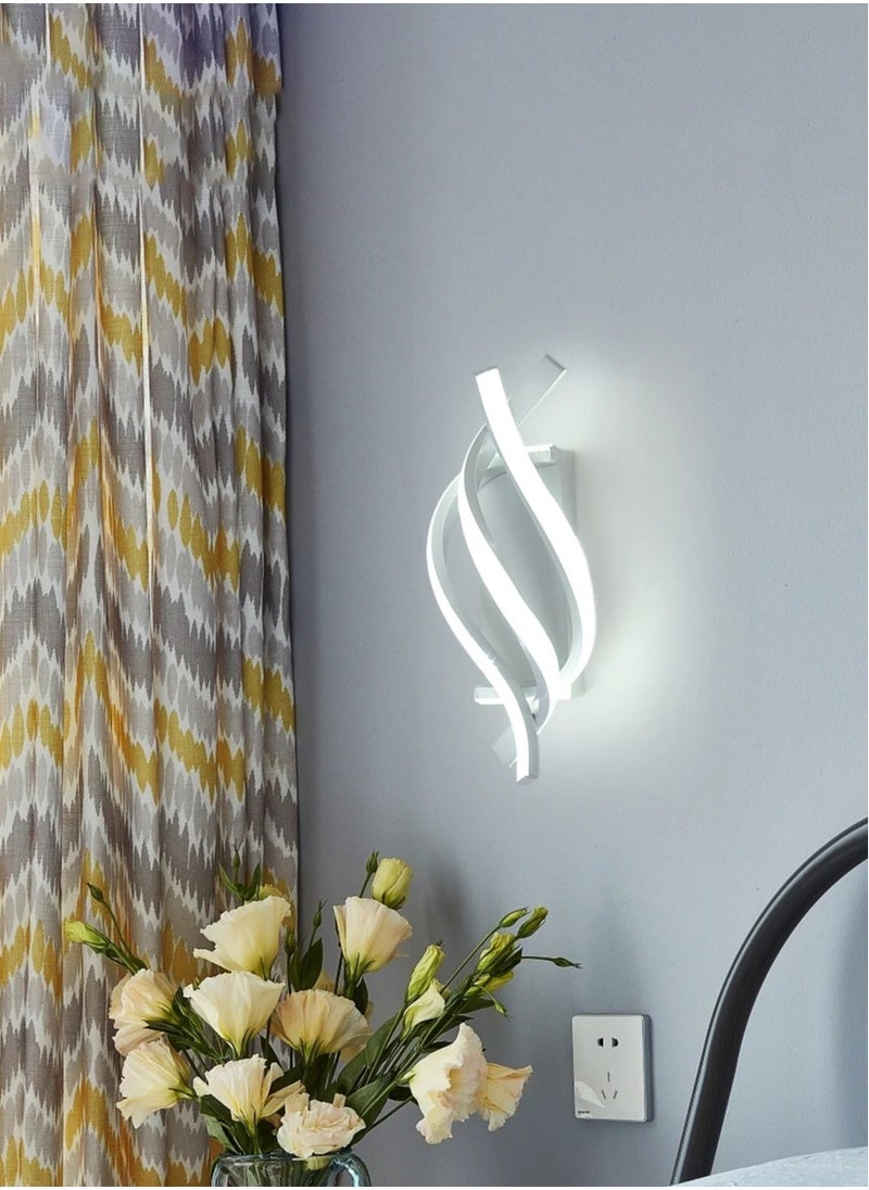 Goeco LED Indoor Wall Light 3 Strip Twist LED Aluminium Wall Light White 22W White Light  - Image 4