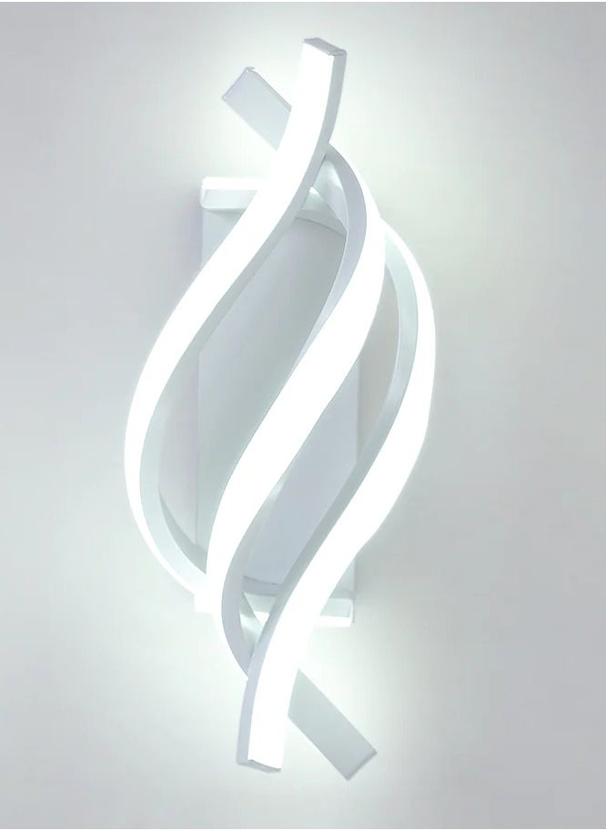 Goeco LED Indoor Wall Light 3 Strip Twist LED Aluminium Wall Light White 22W White Light  - Image 1