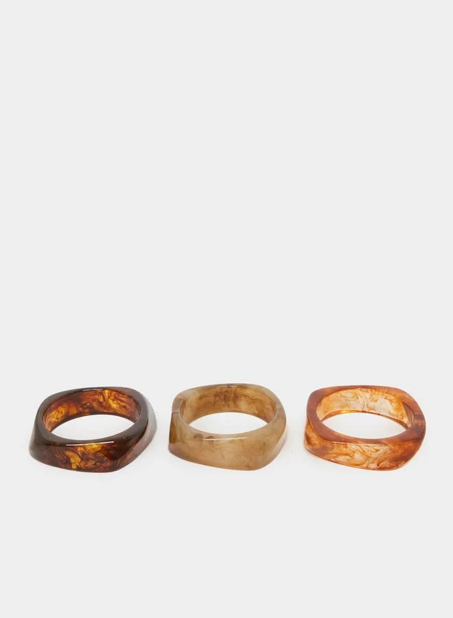 Pack of 3 - Resin Bangle Bracelet