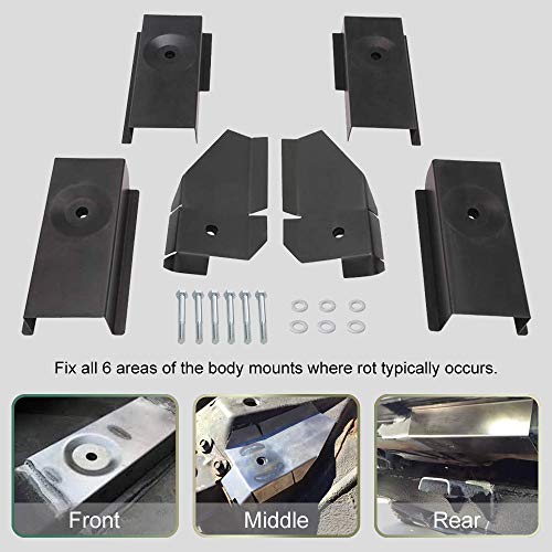 NIXFACE Full Tub Body Mount Repair Kit Replacement for Jeep Wrangler TJ 1997-2006 (Front Rear Middle) - Image 3