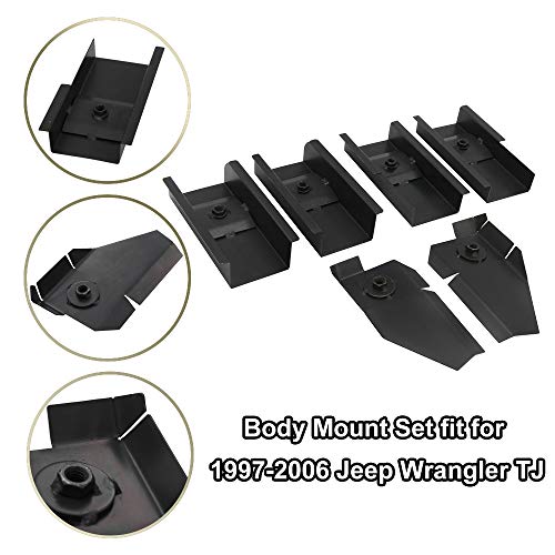 NIXFACE Full Tub Body Mount Repair Kit Replacement for Jeep Wrangler TJ 1997-2006 (Front Rear Middle) - Image 4