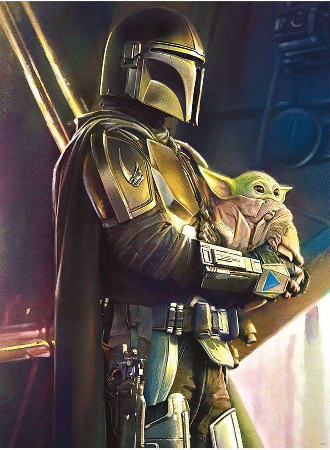 Buffalo Games Star Wars: The Mandalorian “Wherever I Go He Goes” 1000 Piece Jigsaw Puzzle - Image 2