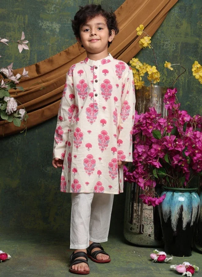 Saka Designs Boys Ethnic Motifs Printed Kurta with Pyjamas