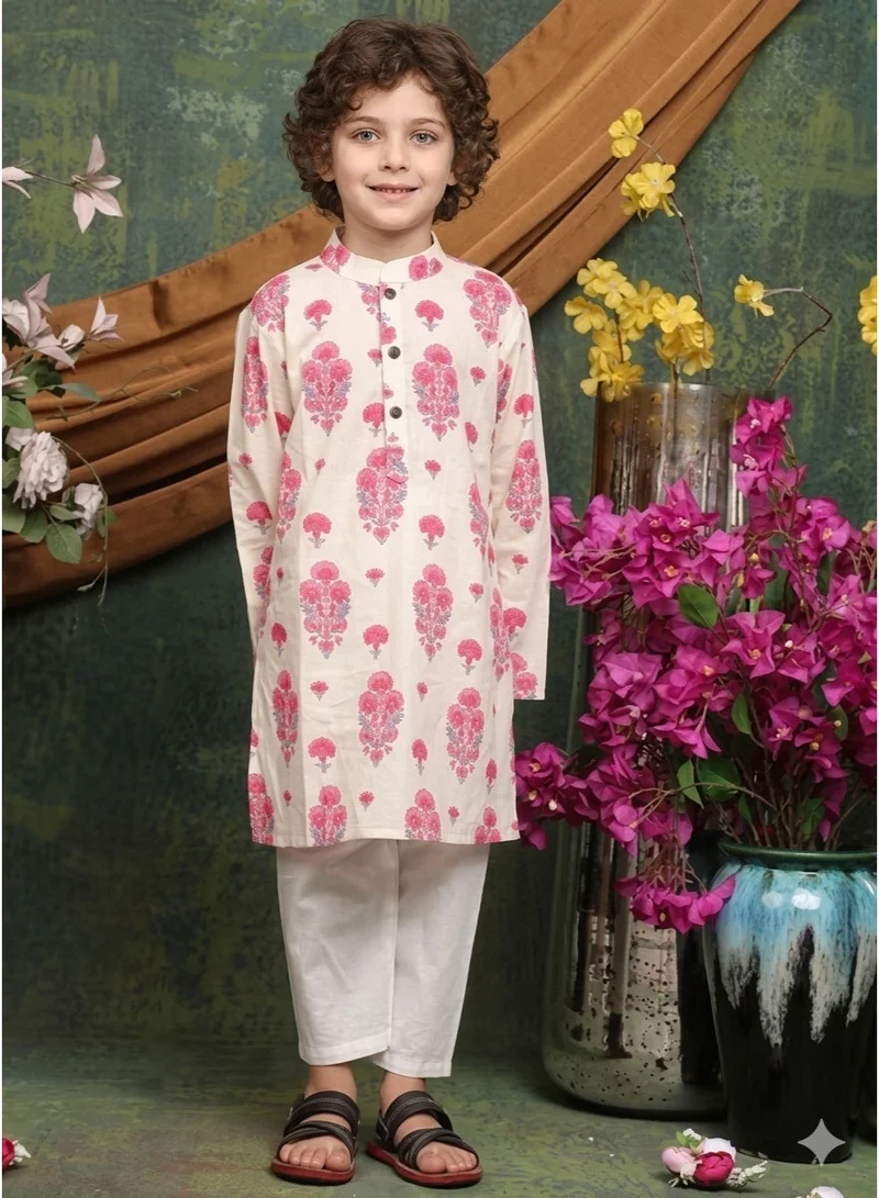 Saka Designs Boys Ethnic Motifs Printed Kurta with Pyjamas