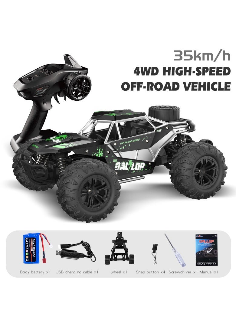 Alloy material shell 1:16 All-terrain adaptation 4WD High-Speed Car  - Image 1