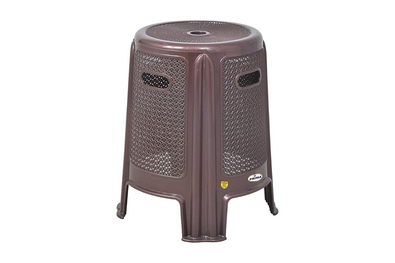 Prima Durable Moulded Plastic Rattan 4 Stool NonSlip Standard Size for Home Garden with high Load Capacity Set of 1 Weather Brown - Image 3
