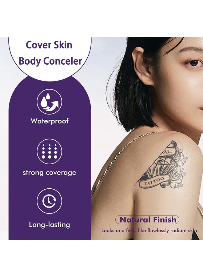 ويست اند مانث خافٍ للجسم مقاوم للماء لتغطية الجسم والتاتو والندوب، أساس بتغطية عالية، إشراقة طبيعية، مكياج للجسم مقاوم للنقل بحجم 74 مل - Image 2