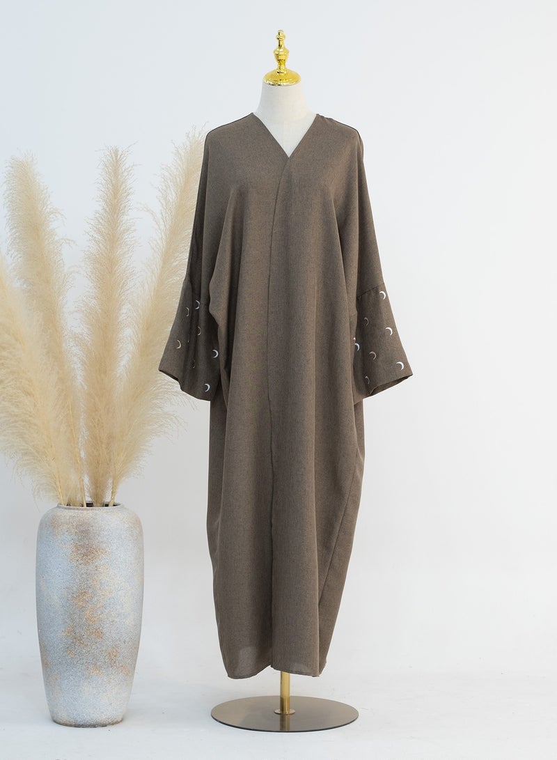 إسكدنيا رداء نسائي مسلم مريح وقابل للتنفس مسلم إسلامي صلاة ملابس مطرزة أنيقة عباية ناعمة للنساء للارتداء اليومي الصلاة مهرجان رمضان - Image 1