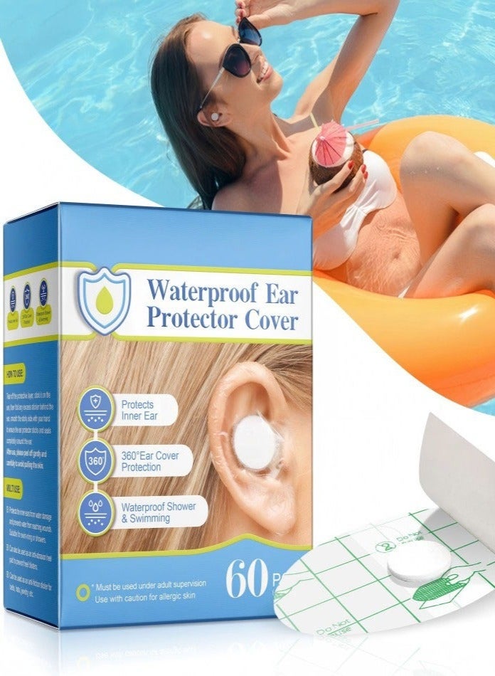 Sefudun Waterproof Ear Protection Stickers (60pcs), for Showering & Swimming - Image 2