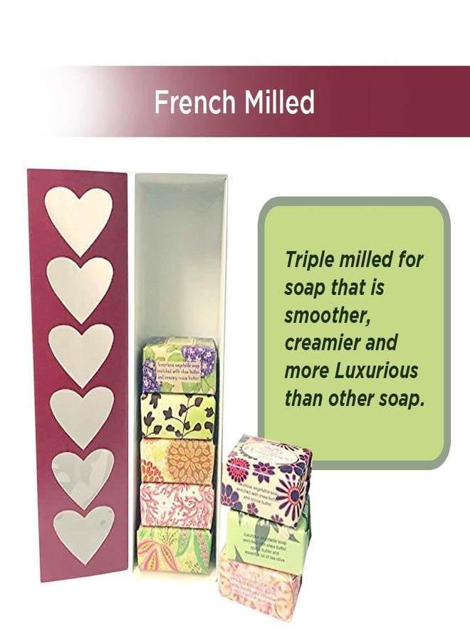 Jolitee French Milled Botanical Soap Sampler Set of 9 - Individually Wrapped Vegetable-Based Mini Soaps with Essential Oils, Shea Butter, and Natural Extracts (Valentine's Day) - Image 3