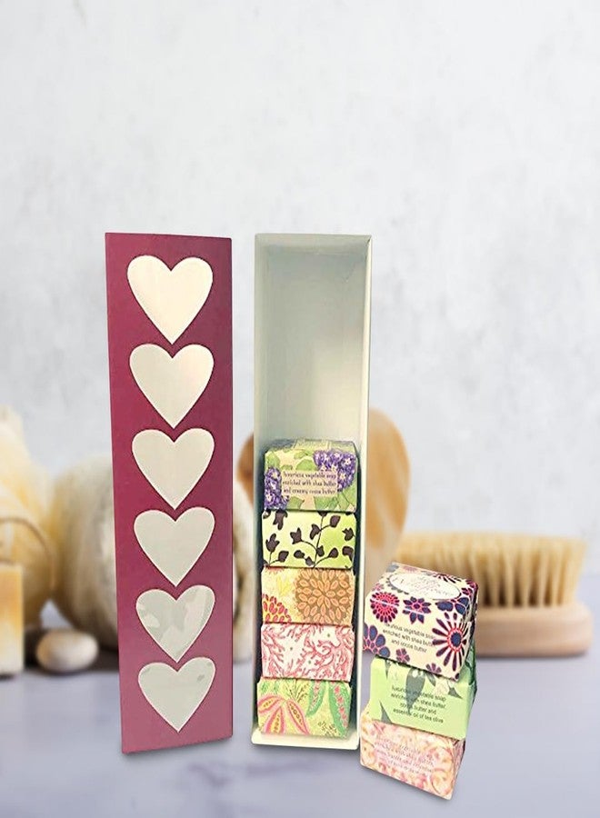 Jolitee French Milled Botanical Soap Sampler Set of 9 - Individually Wrapped Vegetable-Based Mini Soaps with Essential Oils, Shea Butter, and Natural Extracts (Valentine's Day) - Image 5