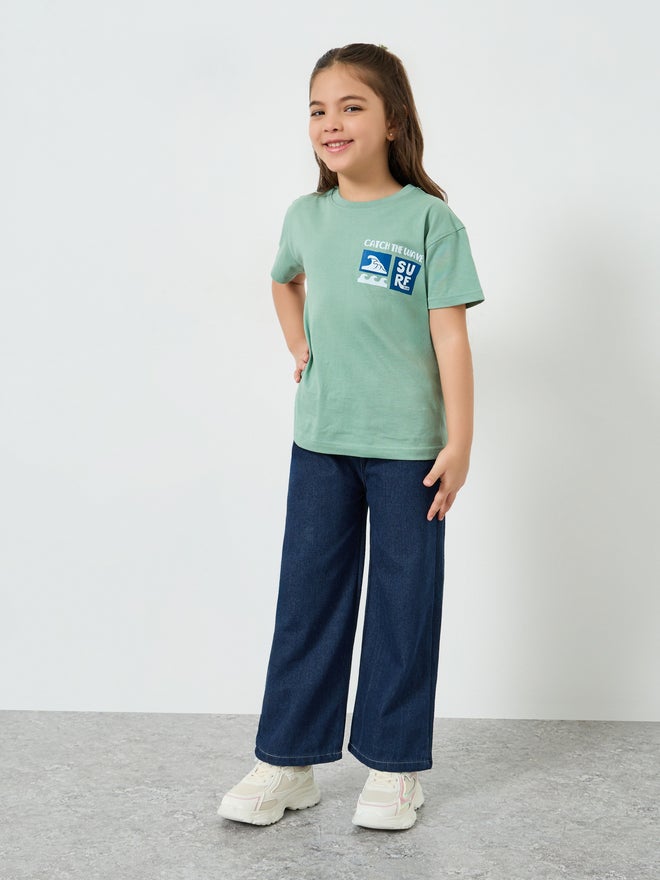 Styli Girls Dark Blue Straight Fit Jeans - Image 2