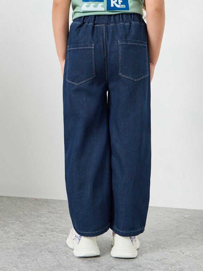 Styli Girls Dark Blue Straight Fit Jeans - Image 4
