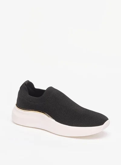 Flora Bella By Shoexpress Textured Slip-On Low Ankle Sneakers