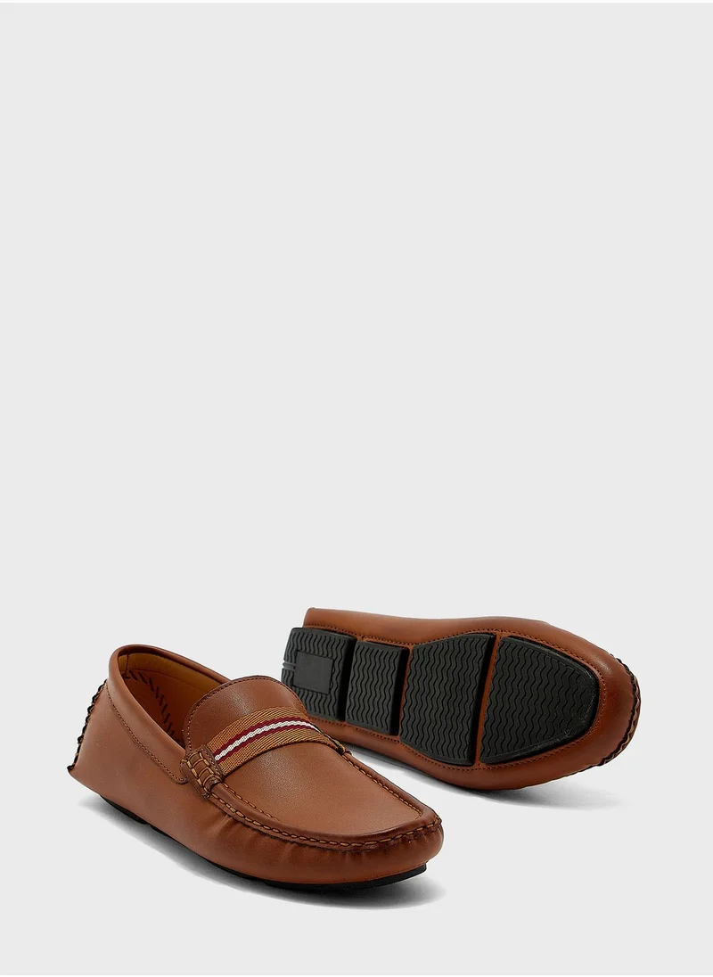 Robert Wood Webbing Saddle Detail Formal Moccasins