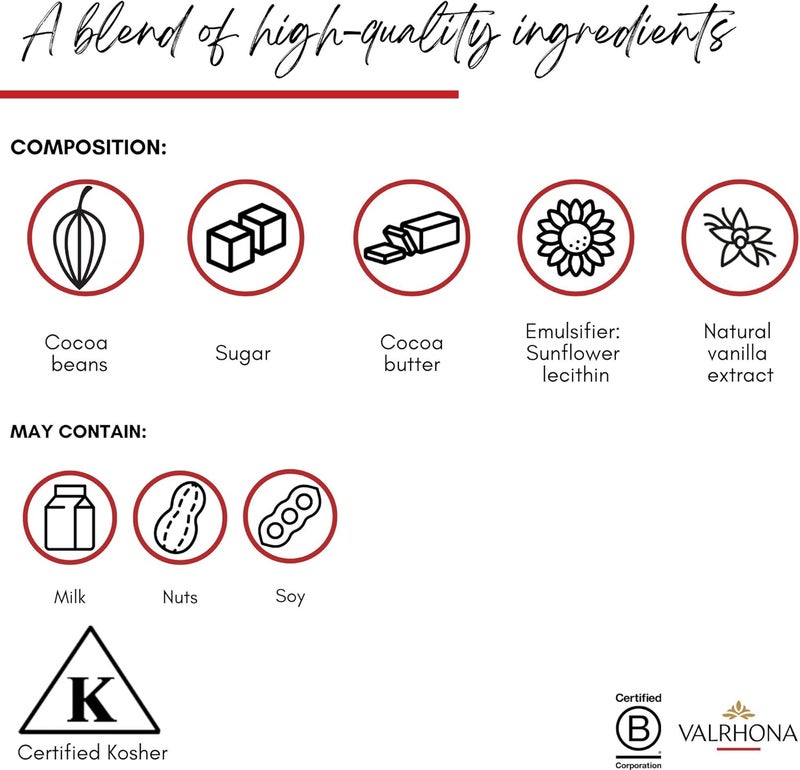 VALRHONA أقراص الشوكولاتة الداكنة فالروهنا غوانجا 70% للخبز - 1 كجم - Image 4